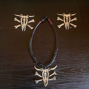 Custom Ghoultown latex necklace with latex pasties